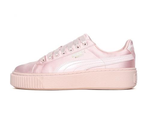 Puma Basket Platform Tween Jr Pearl Pink Sapatos casuais 365133-01