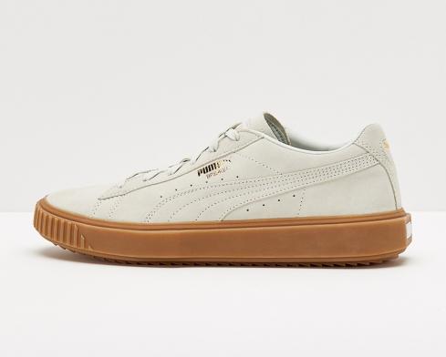 Buty Casual Męskie Puma Breaker Suede Gum Brązowe Białe 366079-02