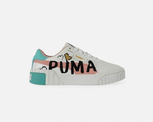 Puma Cali Pure White Rose Gold Valentine's Verde Negro 373038-02