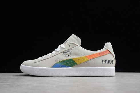 Туфли Puma Clyde Pride Rainbow White Grey Mens Casual 365925-01