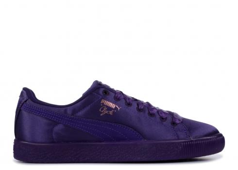 Puma Clyde Satin Jr Rose Indigo Goud Violet 367469-01