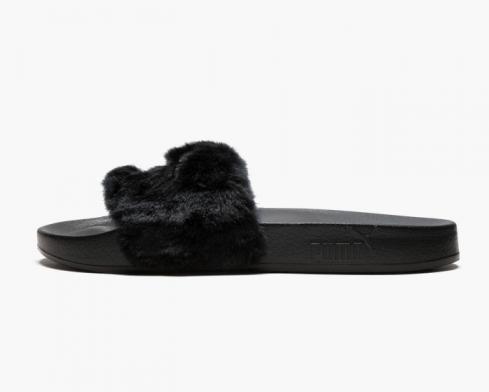 Puma Fenty x Mujeres Leadcat Slide Negro Plata Zapatos para mujer 362266-03