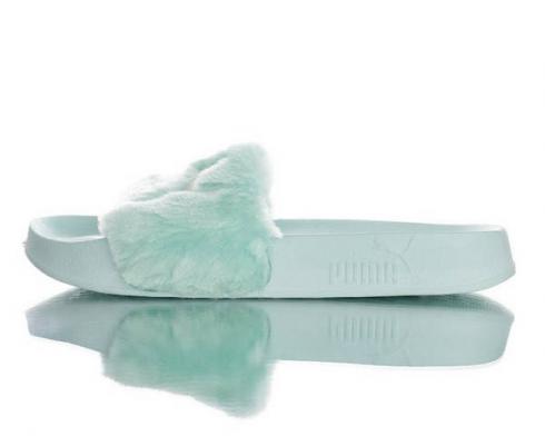 Puma Fenty x Womens Leadcat Slide Green Silver Womens Shoes 362266-07