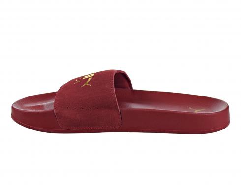 Dámské sandály Puma Leadcat Suede Red Dahlia Gold 365758-04