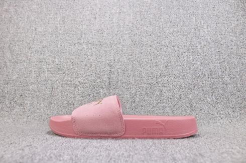 Sandal Wanita Puma Leadcat Suede Pink Dahlia Gold 365758-06