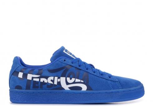 Puma Pepsi X Suede Classic Clean Blue Silver 366332-01 .