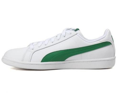 Puma Smash Leather Weiß Amazon Grün Herrenschuhe 356722-22