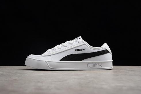 Puma Smash V2 Czarne Białe Skórzane Modne Klasyczne Casual Sneaker 367308-02