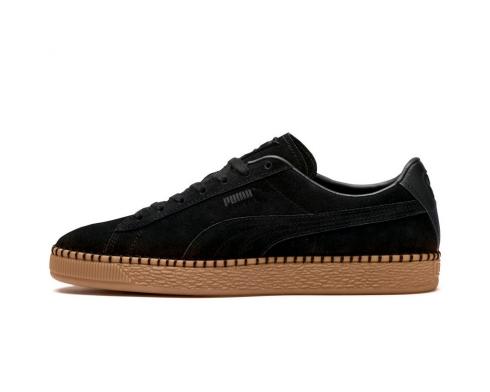 Puma Suede Classic Couverture Stitch Baskets Noir Hommes Chaussures Casual 368903-02