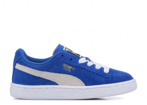 Puma Suede Jr 블루 화이트 스노클 355110-02 .