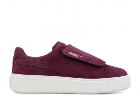 Puma Suede Platform Strap Wn S Dpurple Marshamallow 364586-02