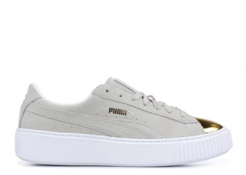 Puma WS Pelle Scamosciata Piattaforma Oro Bianco Stella 362222-01