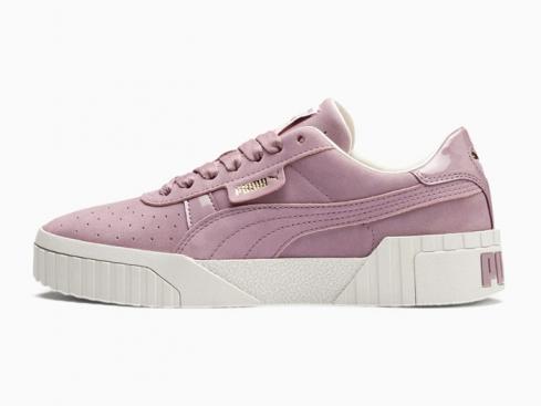 Puma Womens Cali Nubuck Light Purple White Womens Shoes 369161-02