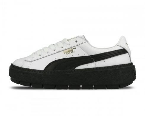 Puma Womens Platform Trace L White Black Womens Shoes 366109-02