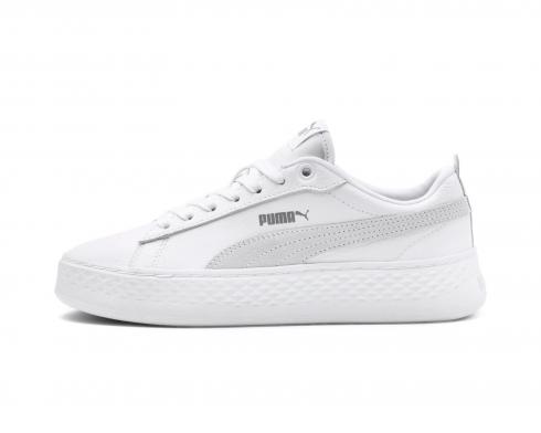 Туфли Puma Womens Smash Platform Low Белые женские 366487-06