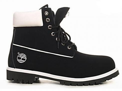 Mens Timberland 6-inch Premium Boots Black White