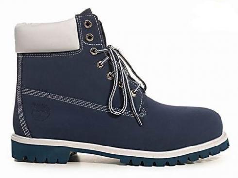 Herren Timberland Custom 6-Zoll Premium Stiefel Blau Weiß