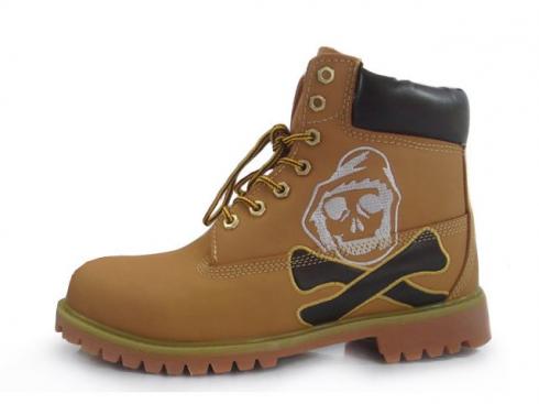 Mens Timberland Custom 6 Inch Boots Wheat Black