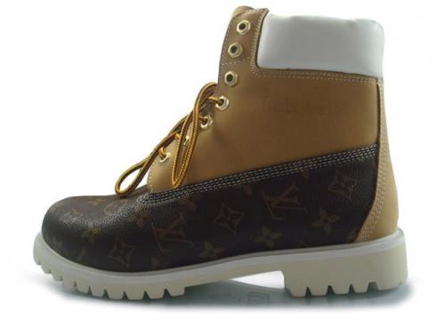 Mens Timberland Custom 6 Inch Boots Wheat White