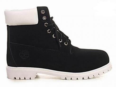 Botas Timberland Premium à prova de arranhões de 6 polegadas preto branco masculino