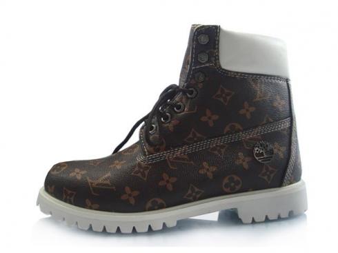 Timberland Custom Boots Men Brown White