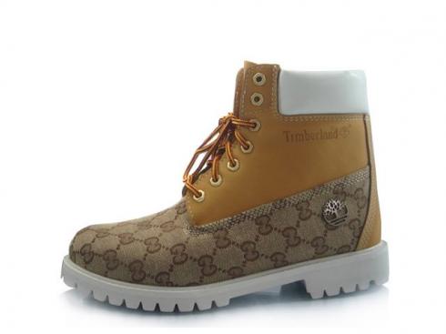 Timberland Custom Boots Men Wheat White