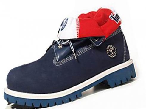 Timberland Roll-top Boots Men Navy Red