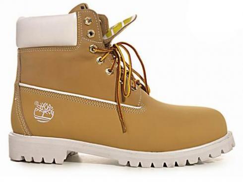 Timberland Wheat White 6-inch Premium Boots For Men