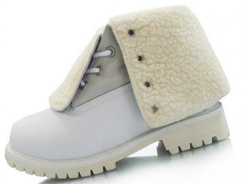 Timberland White Roll-top Boots Men