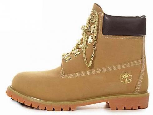 Wheat Timberland Gold Chain Boots Women