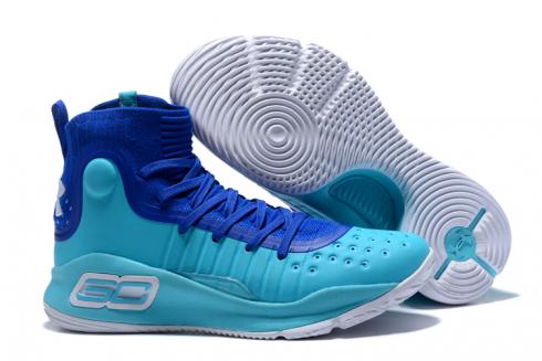 Zapatos de baloncesto Under Armour UA Curry 4 IV High Hombre Azul cielo Azul real Nuevo especial