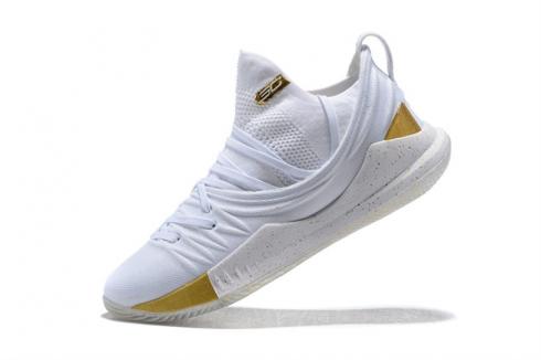 UA Curry 5 Under Armor Curry 5 White Gold 3020657-100