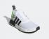 Adidas NMD R1 J White Black Signal Green Shoes FW2699