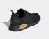 Adidas Womens NMD R1 Core Black Gold Metallic Running Shoes FV1787