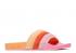 Adidas Womens Adilette Slides Light Pink Orange Acid True H00153