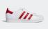 Zapatillas Adidas Superstar Velcro Blancas Rojas FY3117