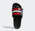 Adidas Adilette 컴포트 조절식 슬라이드 코어 블랙 비비드 레드 클라우드 화이트 FY8138 .