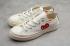 Converse Chuck Taylor All-Star 70s Ox Comme des Garcons PLAY Giày trắng 150207C