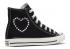 Converse Womens Chuck Taylor All Star High Embroidered Hearts Black Vintage White A01602F