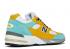 New Balance Sneaker X 991 Buatan Inggris Secret Colorway Putih Mint Abu-abu Kuning M991SNS