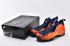 รองเท้าบาสเก็ตบอล Nike Air Foamposite Pro Orange Blue ใหม่ปี 2020 CJ0325-405