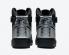 3M x Nike Air Force 1 magas fekete metál ezüst fehér CU4159-001 cipőt