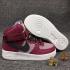 Nike Air Force 1 Hi Premium Suede Chaussures Femme Rouge Noir Plum Fog 845065-600