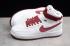 Nike Air Force 1 High Summit Blanc Team Rouge Chaussures Pour Hommes 743556-106