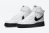 Nike Air Force 1 høj hvid sort mellemsål sko CK7794-101