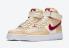 Femmes Nike Air Force 1 High White Onyx Noble Red Pale Ivory 334031-200