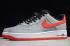 2019 Nike Air Force 1 Reflect Silver University Rood Zwart Wit 488298 072