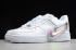 2020 Nike Air Force 1'07 PRM Zip On Swoosh Logo White CW6558 100