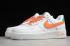 2020 Nike Air Force 107 สีขาวสีส้มสีเขียว CU9225 600