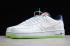 2020 Nike Air Force 1 Low Outside The Lines Blanco Racer Azul Aurora Verde CV2421 100